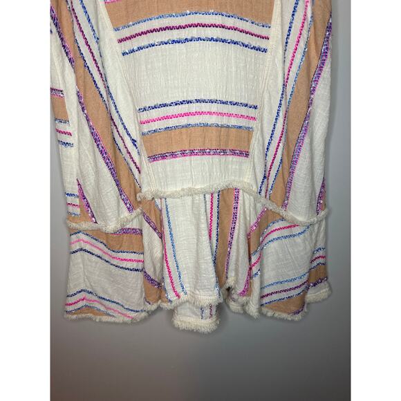 Anthropologie Holding Horses Elira Striped Dress Size S Boho Mini A Line Swing - Picture 4 of 8